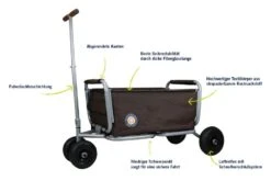 Beachtrekker LiFe Faltbarer Bollerwagen + Bremse, Klappbarer Handwagen (Grün) -Kinder Erwachsene Produkte Geschäft beachtrekker beachtrekker life faltbarer bollerwagen bremse klappbarer handwagen grun 3