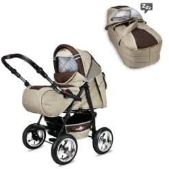 10tlg. Set: Kombi Kinderwagen "Rio" In Braun -Kinder Erwachsene Produkte Geschäft bergsteiger 10tlg set kombi kinderwagen rio in braun 2