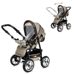10tlg. Set: Kombi Kinderwagen "Rio" In Braun -Kinder Erwachsene Produkte Geschäft bergsteiger 10tlg set kombi kinderwagen rio in braun 3