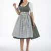 Dirndl In Grau/ Grün