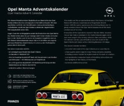Adventskalender Opel Manta -Kinder Erwachsene Produkte Geschäft franzis adventskalender opel manta 3