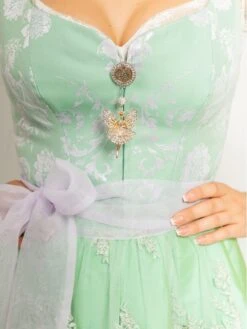 Dirndl "Mara" In Grün/ Weiß -Kinder Erwachsene Produkte Geschäft halali by astrid soll dirndl mara in grun weiss 2