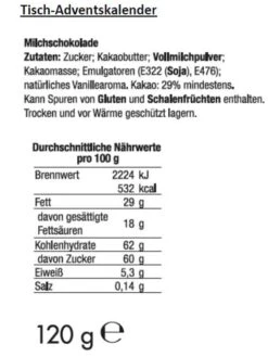 Schokoladen-Adventskalender "Hello Kitty" - 120 G - Ab 3 Jahren -Kinder Erwachsene Produkte Geschäft hello kitty schokoladen adventskalender hello kitty 120 g ab 3 jahren 2