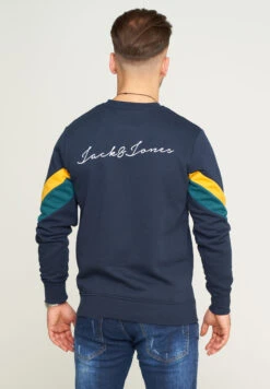 Jack & Jones Sweatshirt - JACOB INFINITY SWEAT CREW NECK In Navy Blazer -Kinder Erwachsene Produkte Geschäft jack and jones sweatshirt jacob infinity sweat crew neck in navy blazer 2