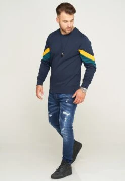 Jack & Jones Sweatshirt - JACOB INFINITY SWEAT CREW NECK In Navy Blazer -Kinder Erwachsene Produkte Geschäft jack and jones sweatshirt jacob infinity sweat crew neck in navy blazer 3