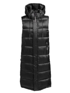 Khujo Weste TOURIN SATIN In Schwarz