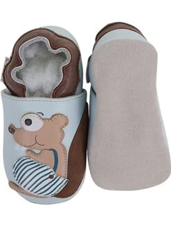 Leder-Krabbelschuhe "Eichhörnchen" In Hellblau 4 Leder-Krabbelschuhe "Eichhörnchen" In Hellblau -Kinder Erwachsene Produkte Geschäft lait et miel leder krabbelschuhe eichhornchen in hellblau 2