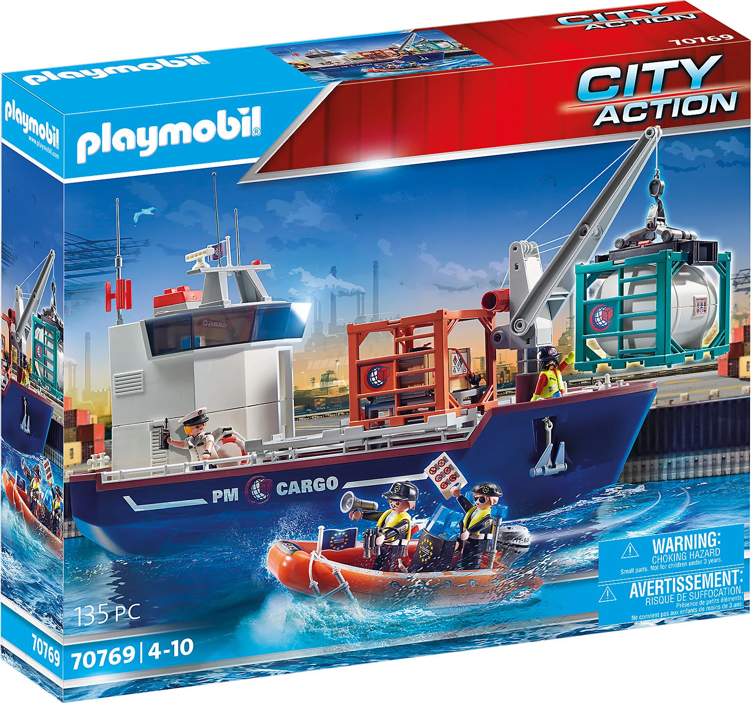 70769 Großes Containerschiff mit Zollboot Playmobil 70769 Großes Containerschiff Mit Zollboot -Kinder Erwachsene Produkte Geschäft playmobil 70769 grosses containerschiff mit zollboot