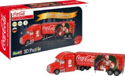 Revell Adventskalender Coca-Cola Weihnachtstruck, 3D Puzzle, 83 Teile, 42,5 Cm