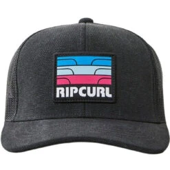 Rip Curl Cap SURF REVIVAL CURVE TRUCKER In Schwarz -Kinder Erwachsene Produkte Geschäft rip curl cap surf revival curve trucker in schwarz 2