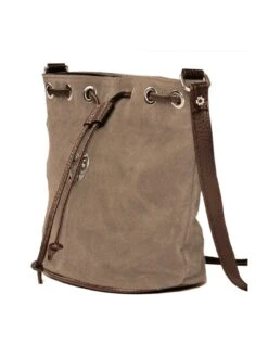 Wildlederbeutel TA30210 Mit Metallherz, Grau Braun -Kinder Erwachsene Produkte Geschäft schuhmacher wildlederbeutel ta30210 mit metallherz grau braun 5