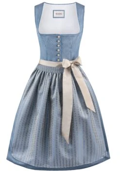 Midi Dirndl "Irit" In Rauchblau