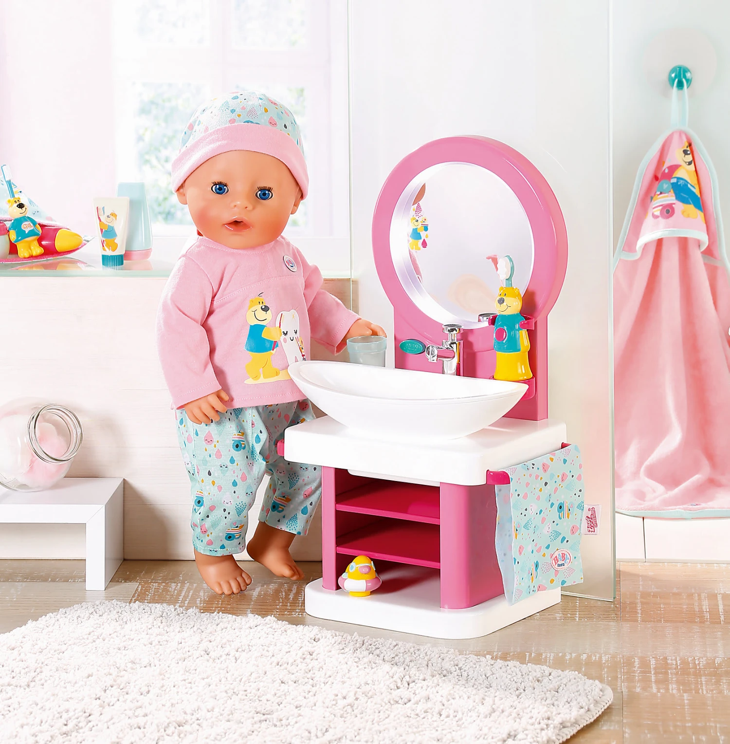 BABY born® Bad Zahnpflege-Set mit Waschtisch BABY Born® Bad Zahnpflege-Set Mit Waschtisch -Kinder Erwachsene Produkte Geschäft zapf baby born r bad zahnpflege set mit waschtisch 3