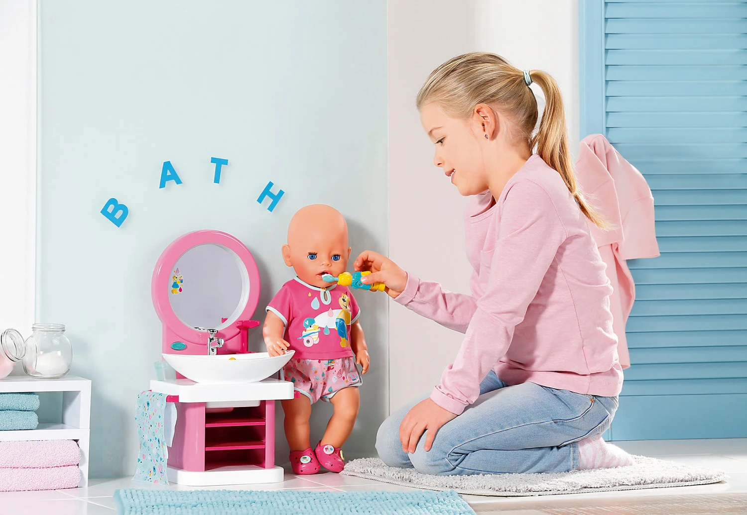 BABY born® Bad Zahnpflege-Set mit Waschtisch BABY Born® Bad Zahnpflege-Set Mit Waschtisch -Kinder Erwachsene Produkte Geschäft zapf baby born r bad zahnpflege set mit waschtisch 5